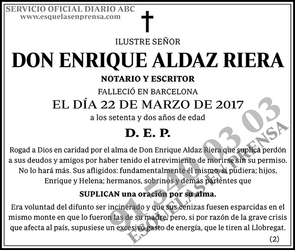 Enrique Aldaz Riera